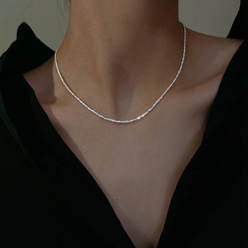 Sparkling Clavicle Double Layer Necklace