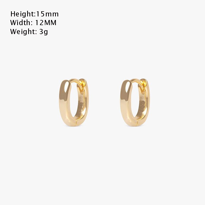 Geometric Square and Circle Hoop Earrings