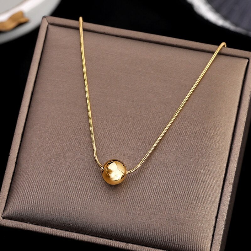 Simple Ball Pendant Necklace